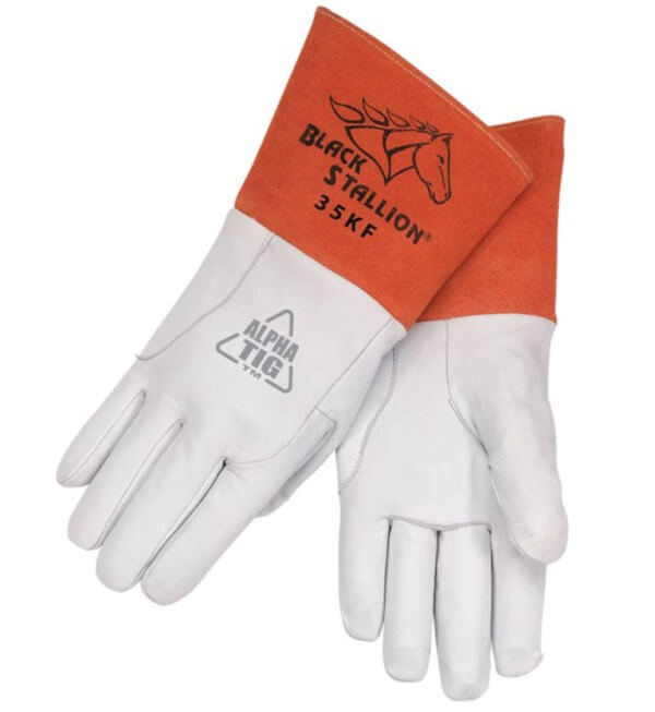 Revco Black Stallion Pearl White Kidskin TIG Glove #35KF for Sale Online
