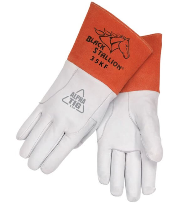 Pearl White Kidskin TIG Glove #35KF