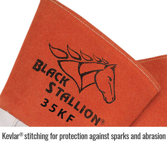 Revco Black Stallion Pearl White Kidskin TIG Glove #35KF