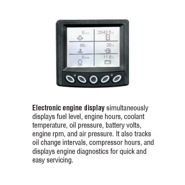 Electronic engine display welding Miller Big Blue® 800