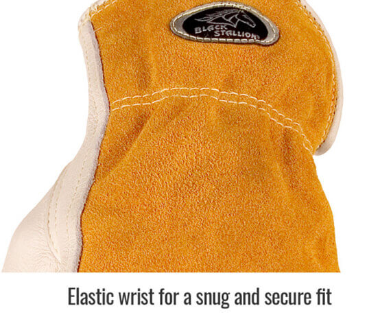 Black Stallion 97K Premium Grain//Split Cowhide Driver/'s Gloves Large