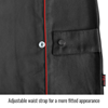 Black Welder Jacket With Slimming Wait Strap