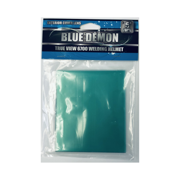 Blue Demon TRUE VIEW 6700 WELDING HOOD, EXTERIOR COVER LENS SET, 5 PACK