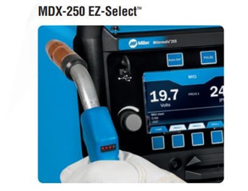 Best welder for beginners Miller® MDX-250 EZ-Select™ MIG Gun w/AccuLock™ S Consumables - .035/.045, 15 ft. 1770046