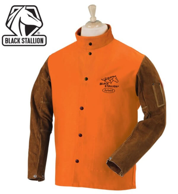 Revco Black Stallion Orange FR Cotton/Split Cowhide Hybrid™ Jacket #FO9-30C/BS