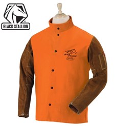 Revco Black Stallion Orange FR Cotton/Split Cowhide Hybrid™ Jacket #FO9-30C/BS