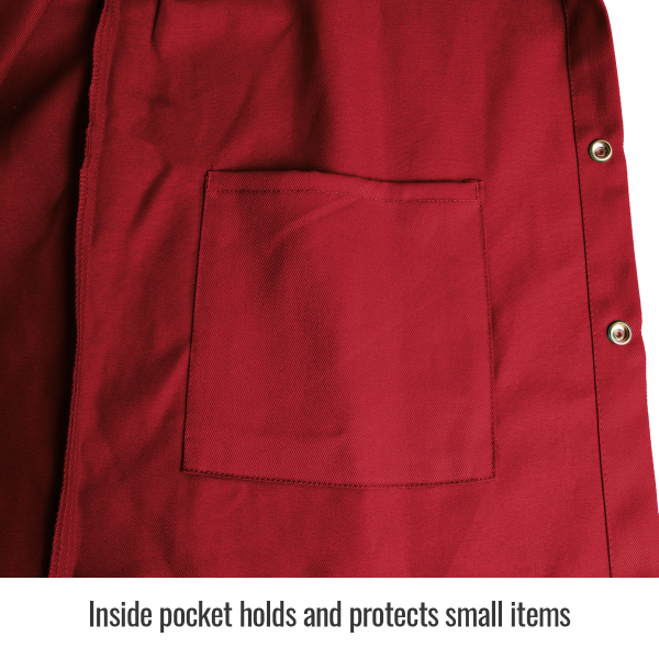 Welder Coat Flame Resistant Inside Pocket for Small Items