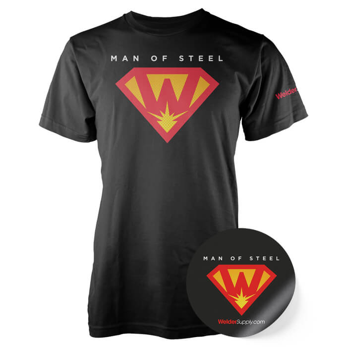 Man of Steel T-Shirt & Stickers