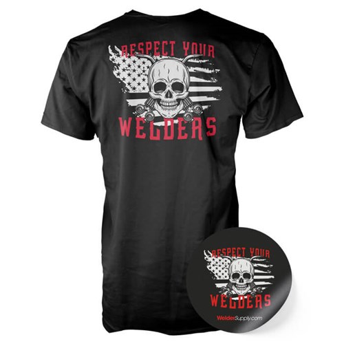 Respect Your Welders exclusive Welders Supply t-shirt & stickers