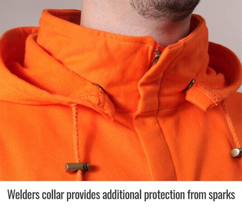 Black Stallion TruGuard™ 200 FR Cotton Hooded Sweatshirt, Reflectives, Orange #JF1332-OR