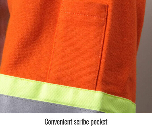 Black Stallion TruGuard™ 200 FR Cotton Hooded Sweatshirt, Reflectives, Orange #JF1332-OR