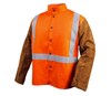Black Stallion Orange FR Cotton & Cowhide Hybrid™ Jacket, Reflectives - 30" #JH1012-OR