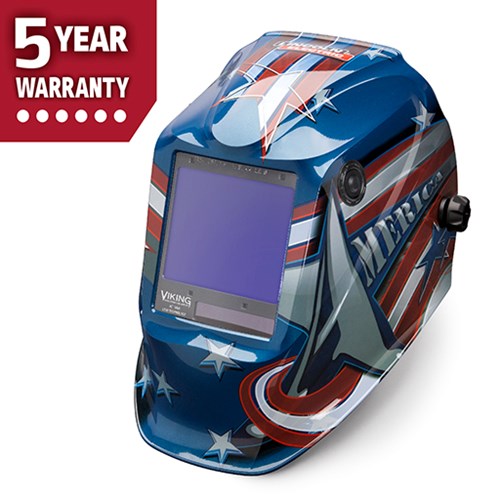 Lincoln Electric welding helmet with American flag USA patriot pattern for sale