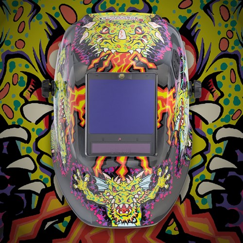 design of the Lincoln Electric VIKING™ 3350 ADV Welding Helmet Replacement Shell, Mythical™, KP5757-2