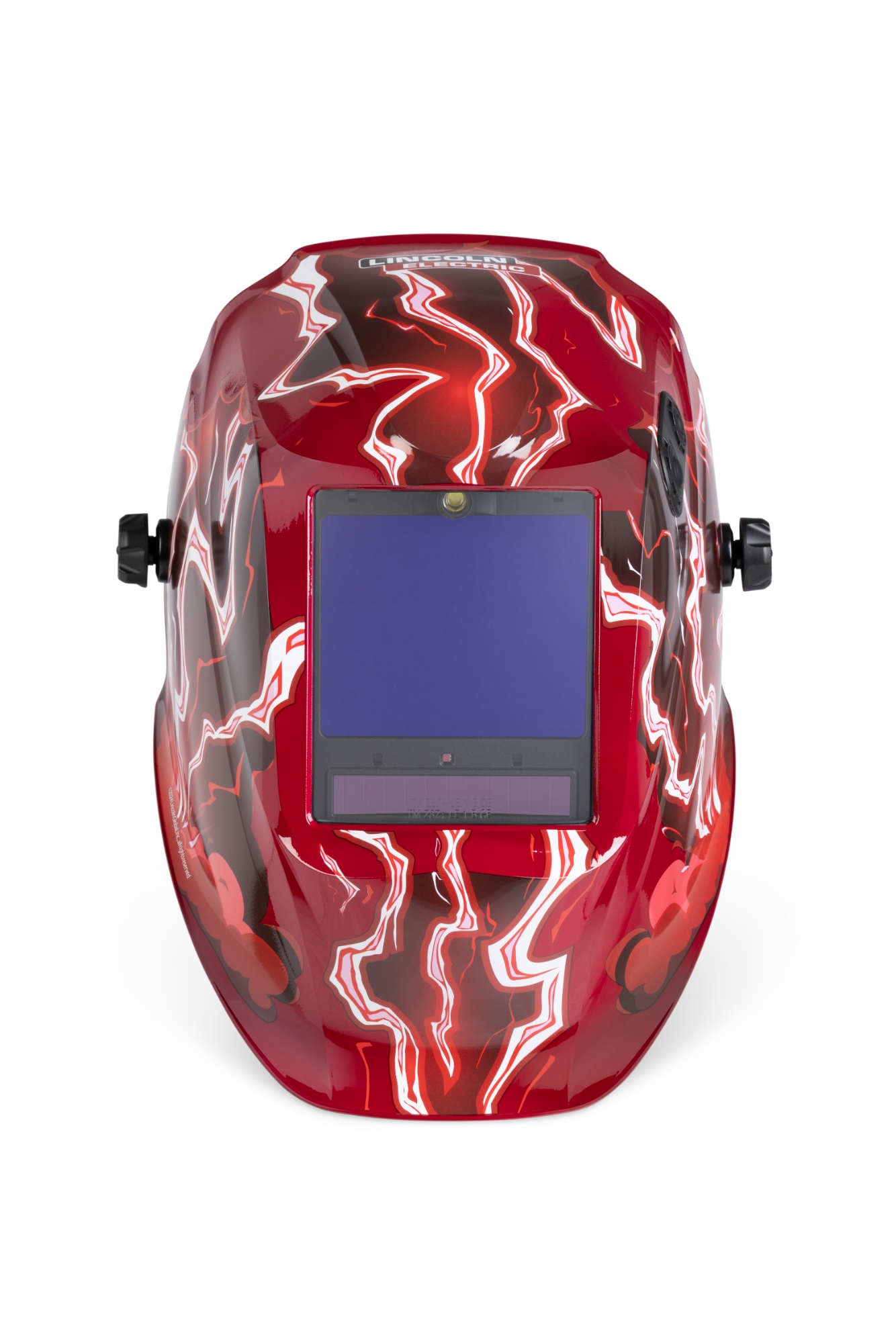 front side view of the Lincoln Electric VIKING™ 3350 ADV Welding Helmet, Red Strike™, K5754-5