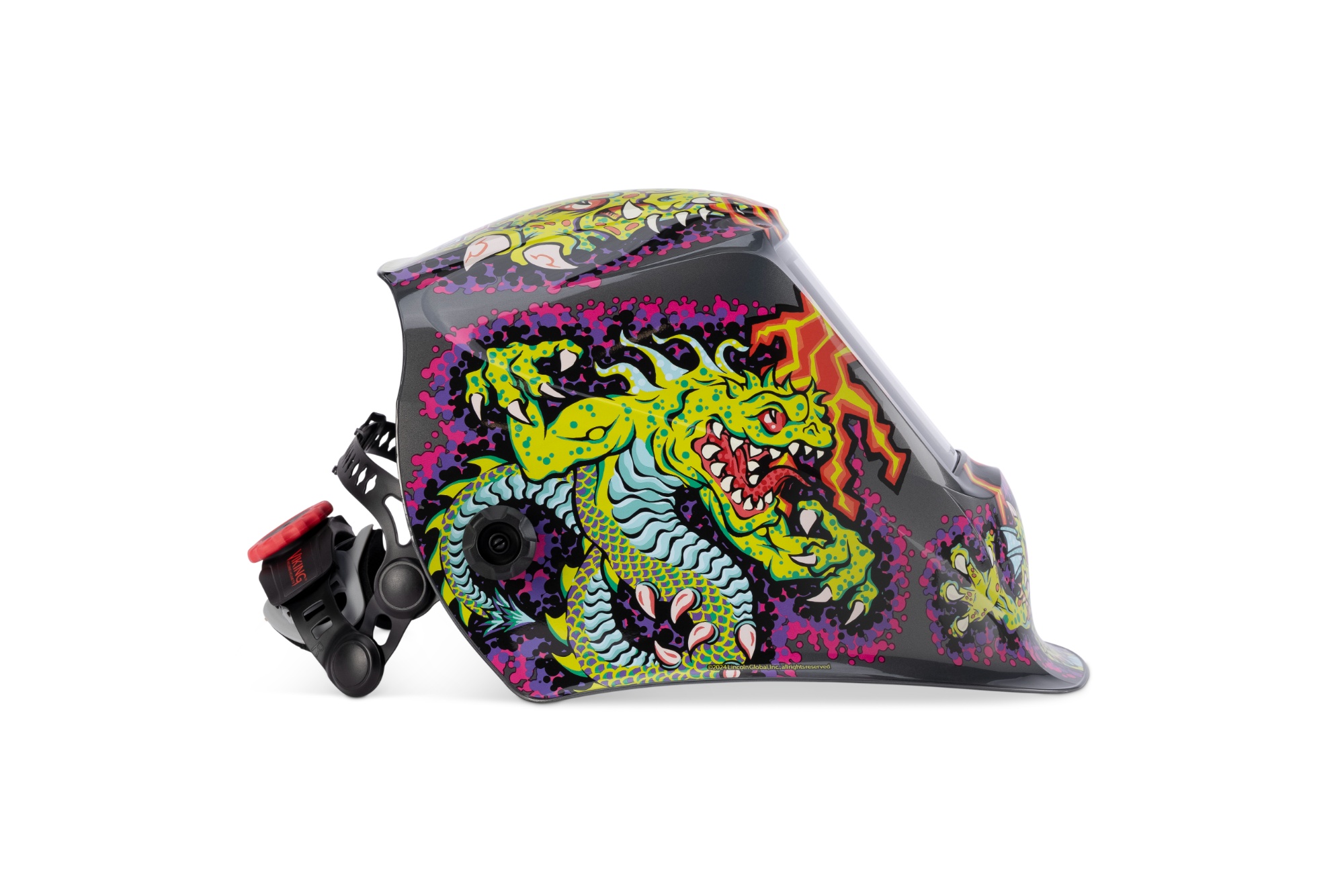 side view of the Lincoln Electric VIKING™ 3350 ADV Welding Helmet Replacement Shell, Mythical™, KP5757-2