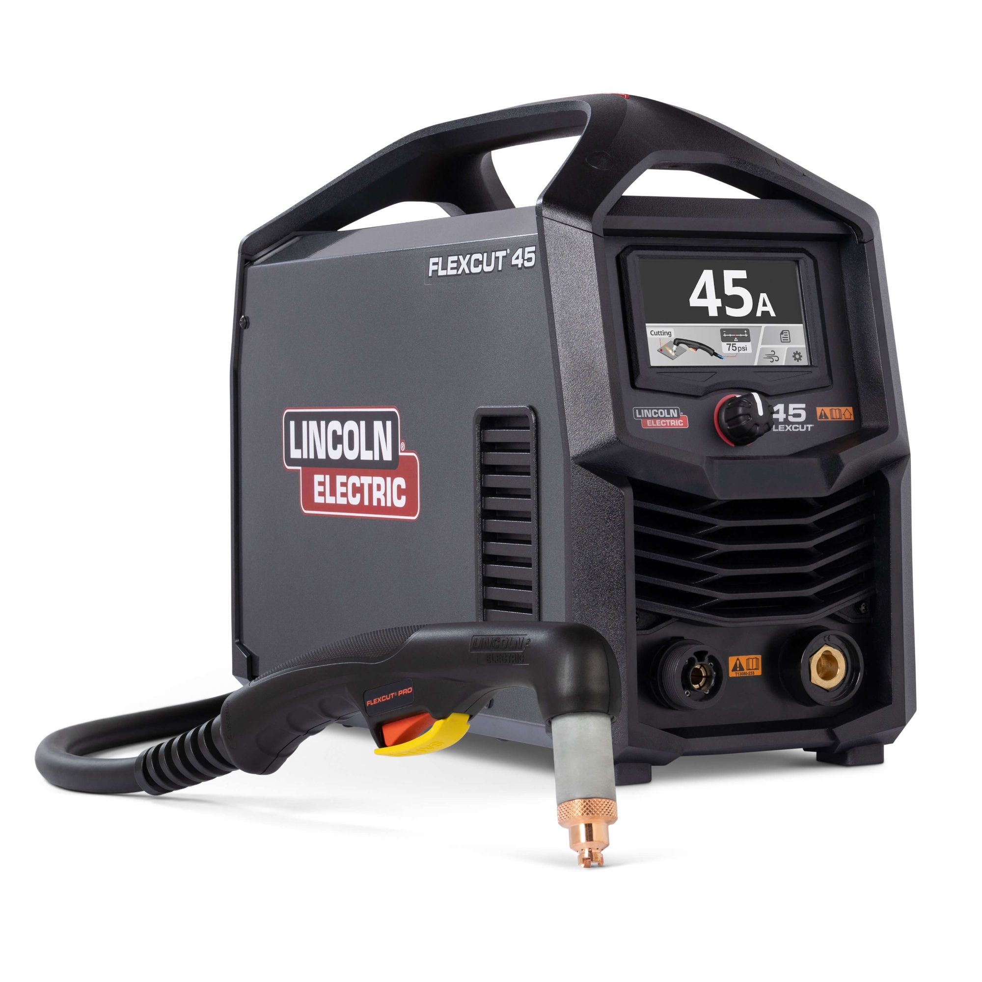 alternate view of Lincoln FlexCut 45 Handheld Plasma Cutter, K5823-H with the torch