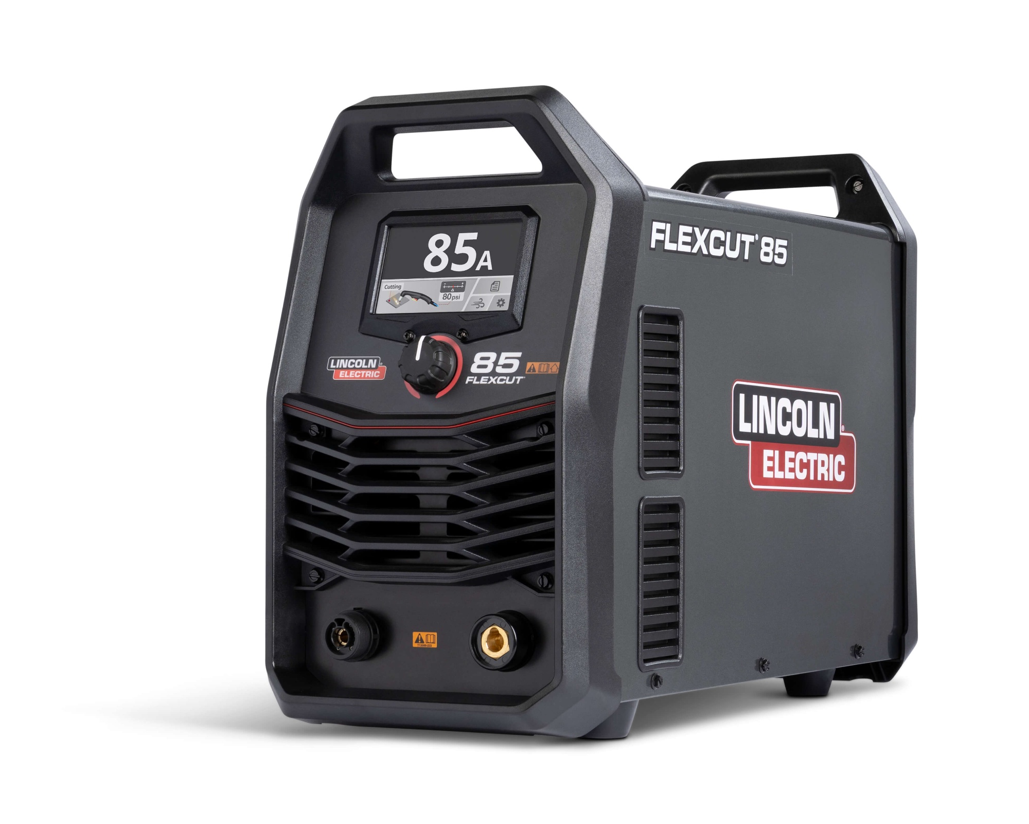 front left view of the Lincoln FlexCut 85 Plasma Cutter, 25ft Mechanized Torch, K5826-M power source