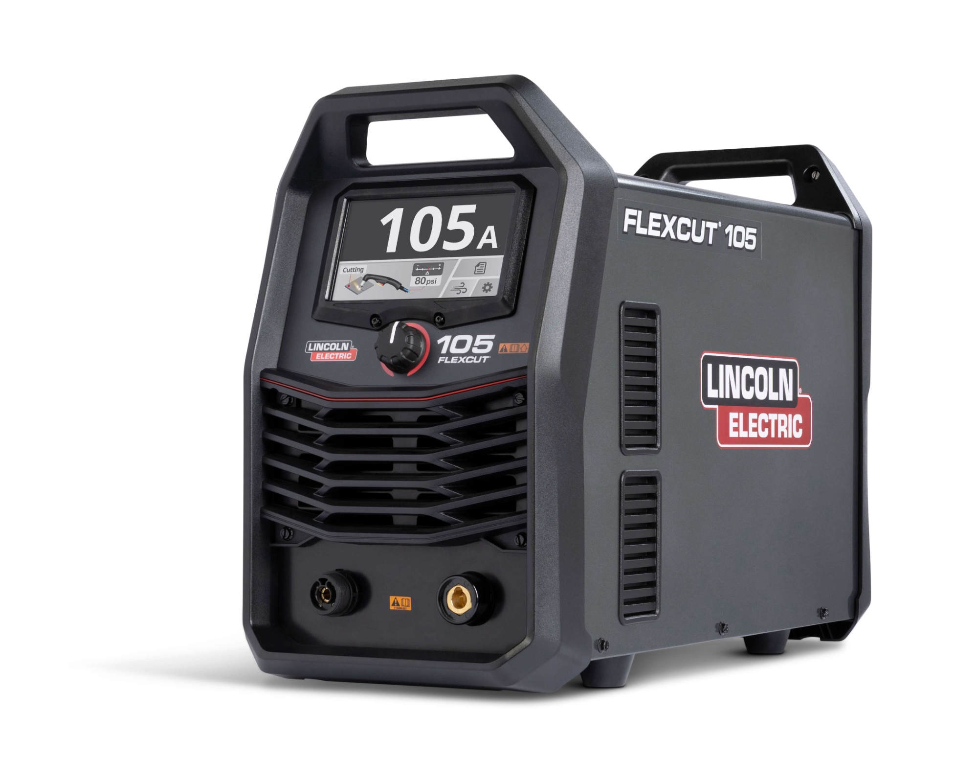 front left view of the Lincoln FlexCut 105 Plasma Cutter, 25ft Mechanized Torch, K5827-M