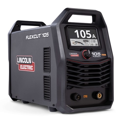 front right view of the Lincoln FlexCut 105 Plasma Cutter, 25ft Handheld Torch, K5827-H power source