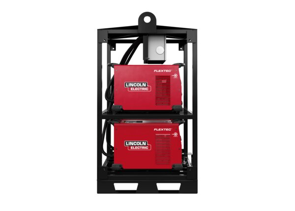 Lincoln Electric multi-operator multi-process welding rack configuration