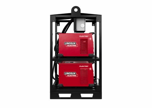 Lincoln Electric multi-operator multi-process welding rack configuration