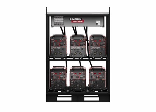 Lincoln Electric multi-operator, multi-process welding machine rack