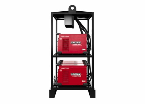 6-pack welder rack for industrial fabrication