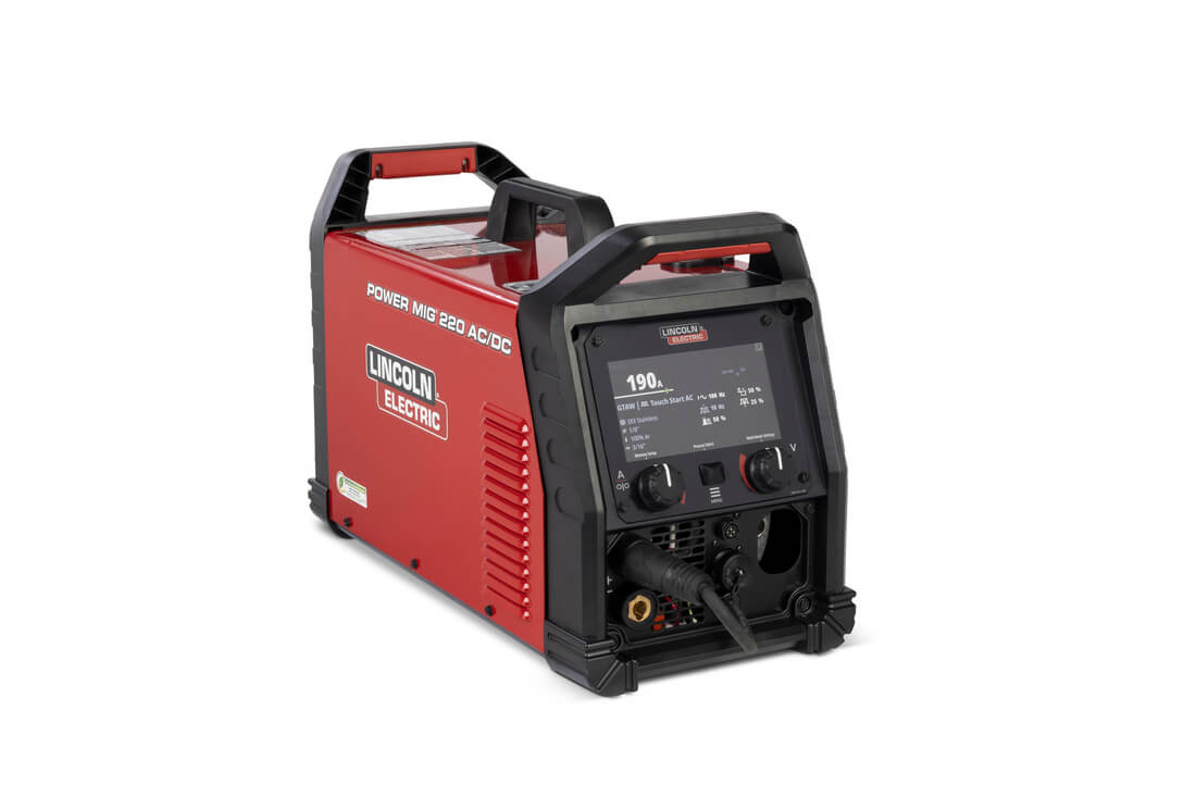 left front view of the Lincoln Electric Power MIG 220 AC/DC Multi-Process Welder #K5379-1