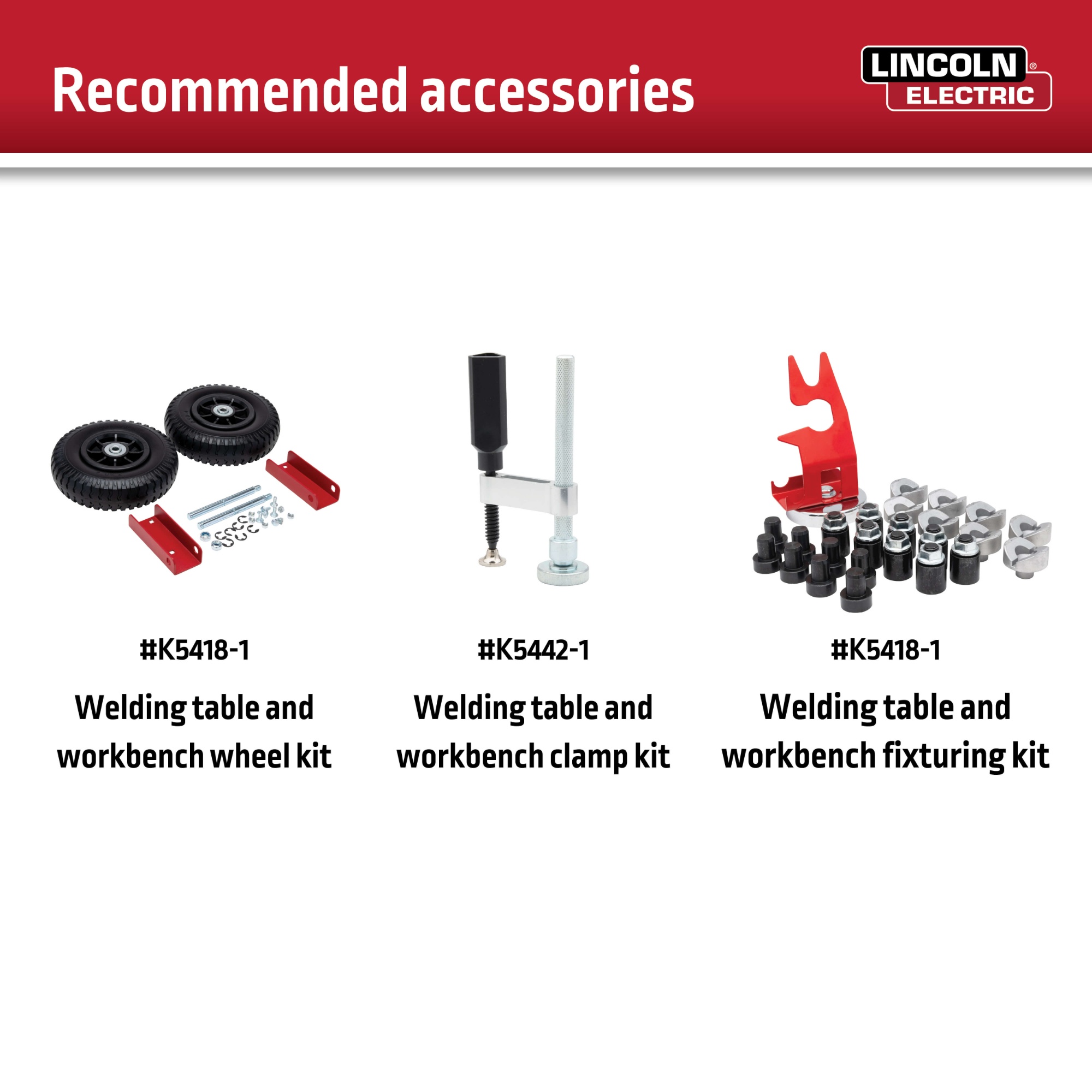 Lincoln Electric Portable Welding Table and Workbench #K5334-1 recommended accessories
