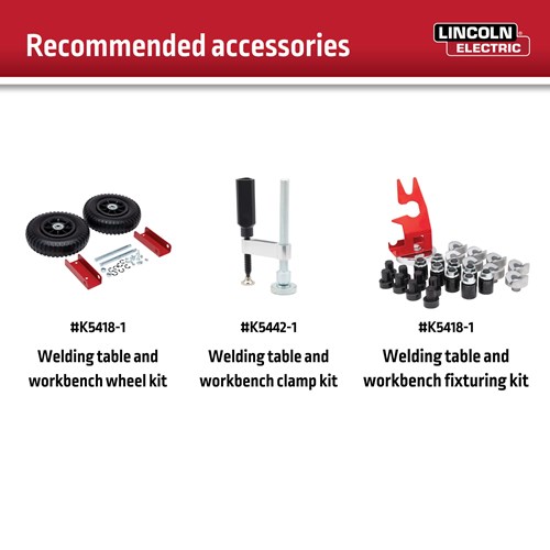 Lincoln Electric Portable Welding Table and Workbench #K5334-1 recommended accessories