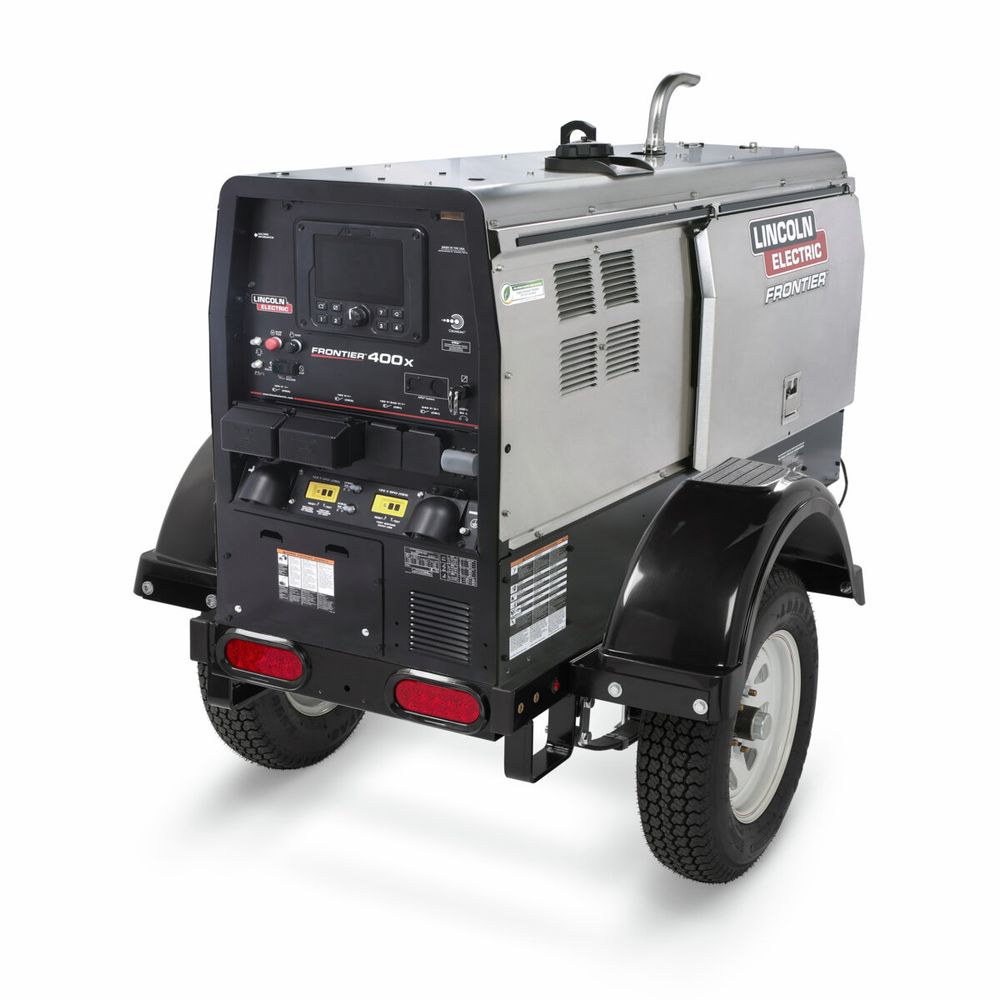 Lincoln engine-driven welder/generator with trailer for mobile welding