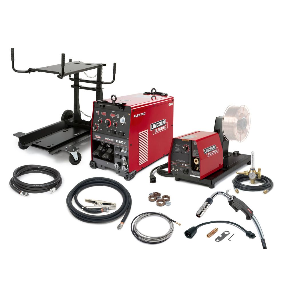 Flextec® 650X Multi-Process Welder w/ CrossLinc™ / LF-74 Ready-Pak® (380-575V 3PH) #K3512-1