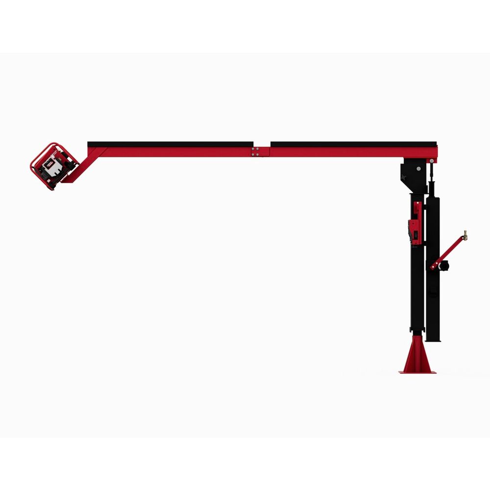 Industrial wire feeder with single boom and user-friendly interface control box