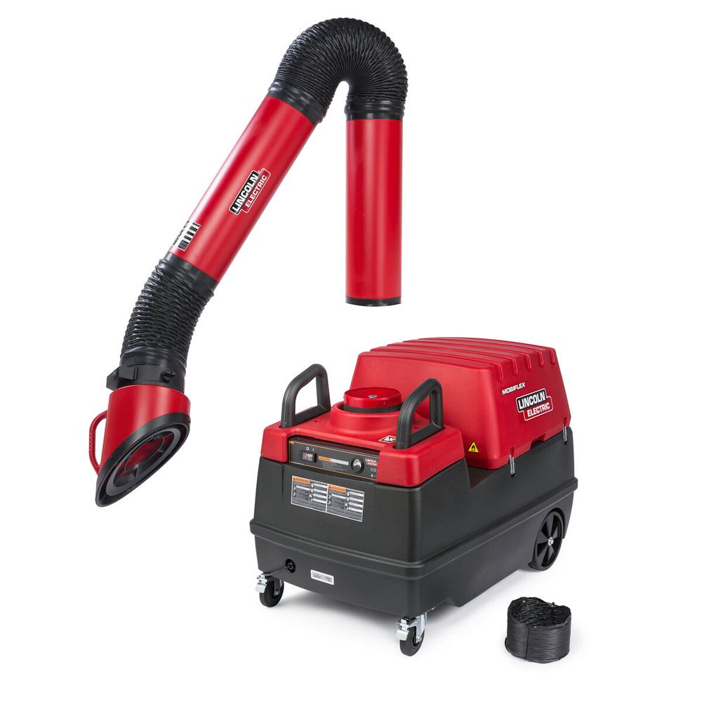 Lincoln Electric Prism® Mobile with 10 ft Arm, MERV 14 Filter One-Pak® Package #K4259-2 - Red