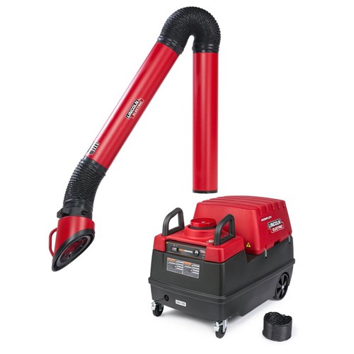 Lincoln Electric Prism® Mobile Fume Extractor w/ 13 ft. Arm, MERV 14 Filter & Arc Sensor/Lamp Kit One-Pak® #K4259-5 - Red
