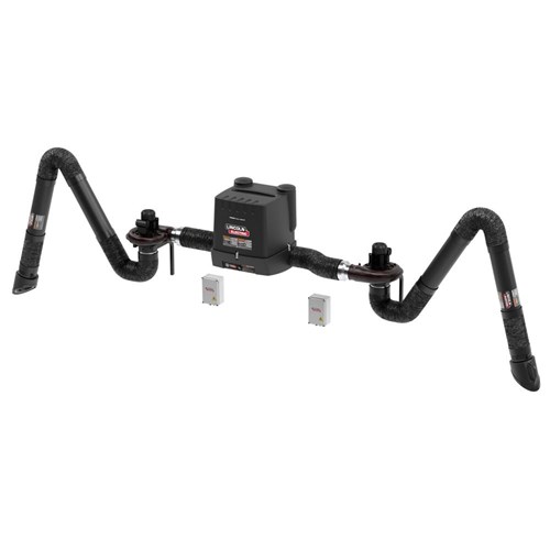 Lincoln Electric Prism® Wall Mount, 13ft Dual Arm Welding Fume Extractor w/ MERV 14 Filters & Arc Sensor One Pak® #K4261-18