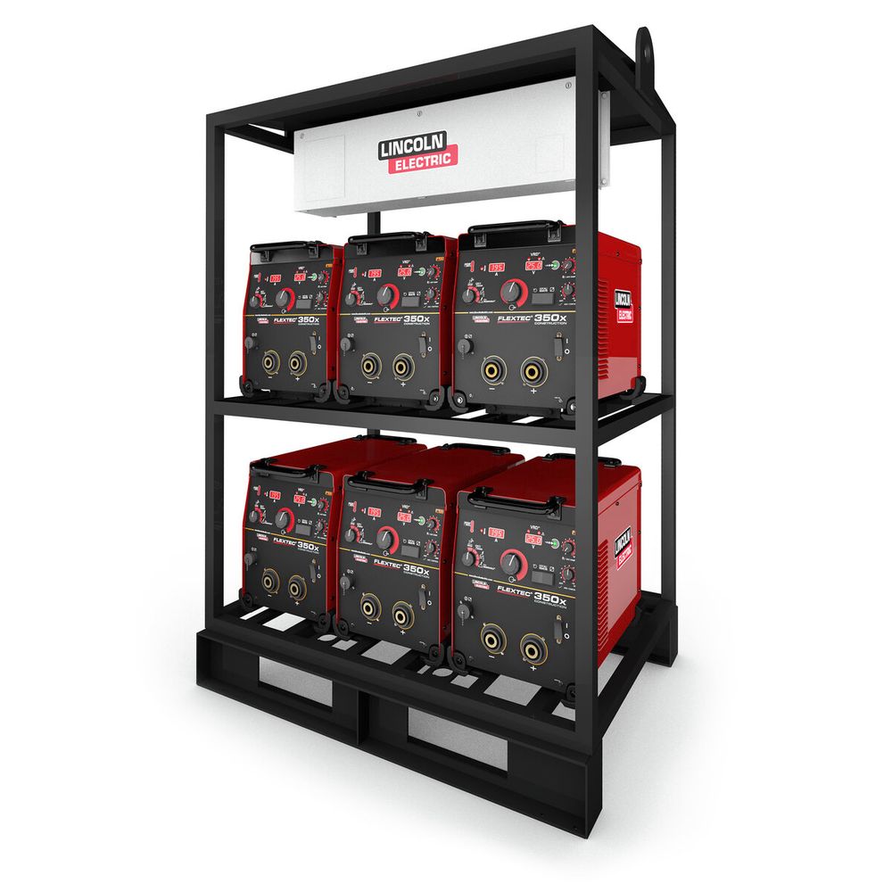 Flextec® 350X Construction Multi-Process Welder, 6-Pack Rack w/ Tweco Connector #K4277-2