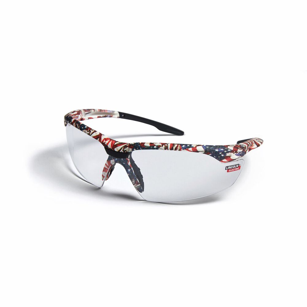 Lincoln Electric Axilux™ USA Camo Safety Glasses - Clear Anti-Fog/Scratch Lens #K4676-1