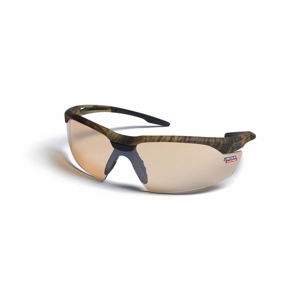 Lincoln Electric Axilux™ Traditional Camo Safety Glasses - Bronze Anti-Fog/Scratch Lens #K4677-1