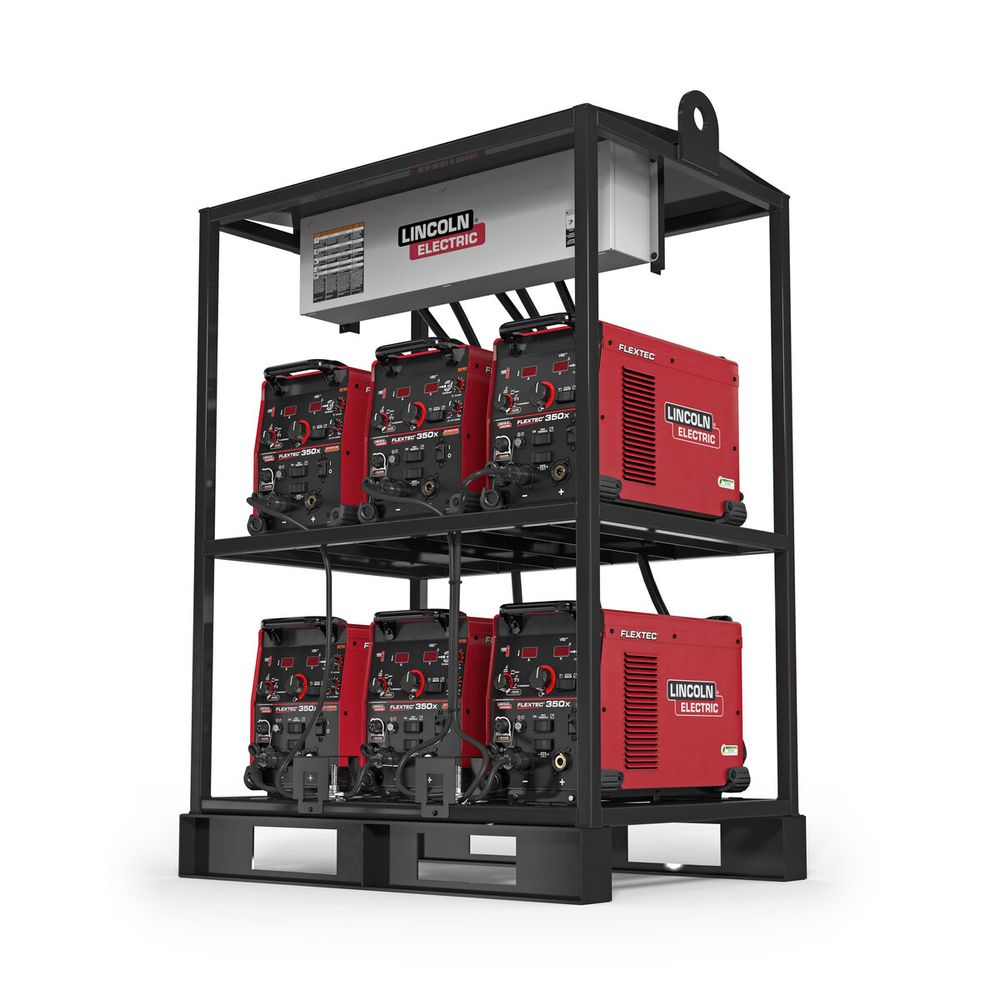 alternate view of Lincoln Electric Flextec® 350X PowerConnect® 6-Pack Rack #K4727-1