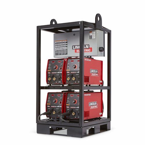 front right view of the Lincoln Electric Invertec® V276 4-Pack Rack #K4869-1