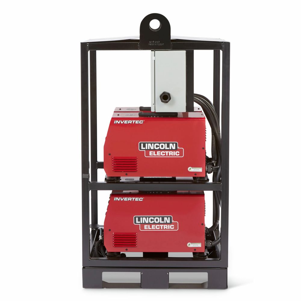 side view of the Lincoln Electric Invertec® V276 4-Pack Rack #K4869-1