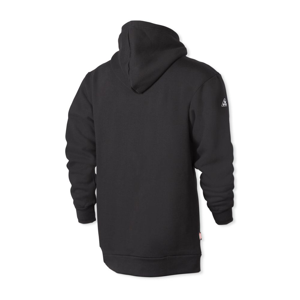 Lincoln Electric Arc Rated FR Welding Sweatshirt (Black) #K5253 - Back w/ hood