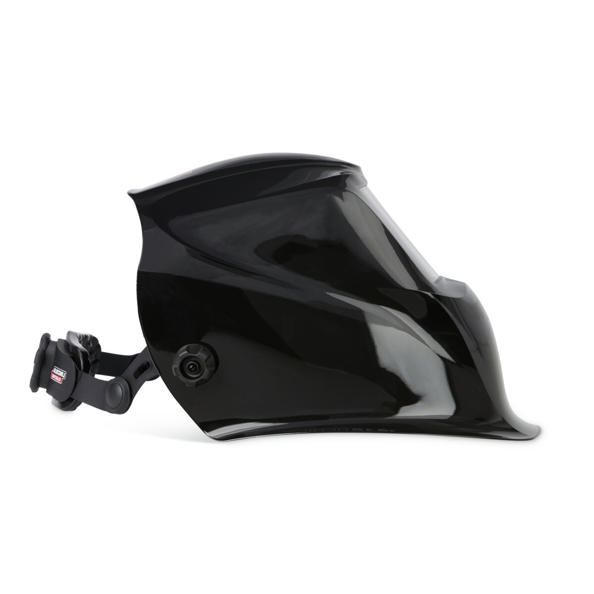 Glossy black welding helmet