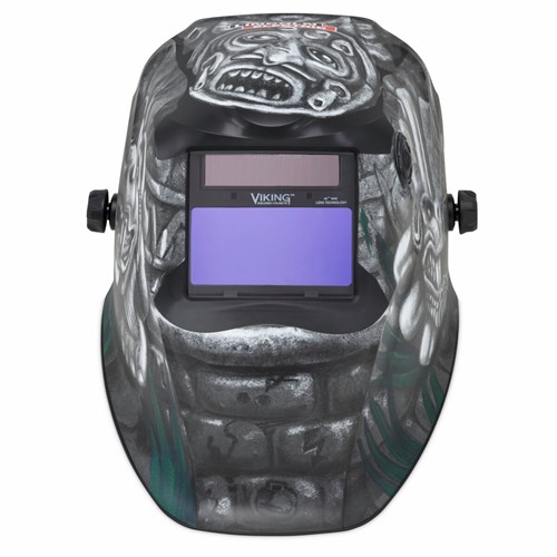 Lincoln Electric welding helmet with Mexican design