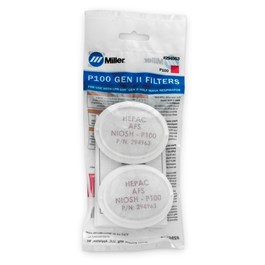 Miller P100 Filters for LPR-100™ Gen. II Respirators, Certified High-Efficiency Filtration #294963