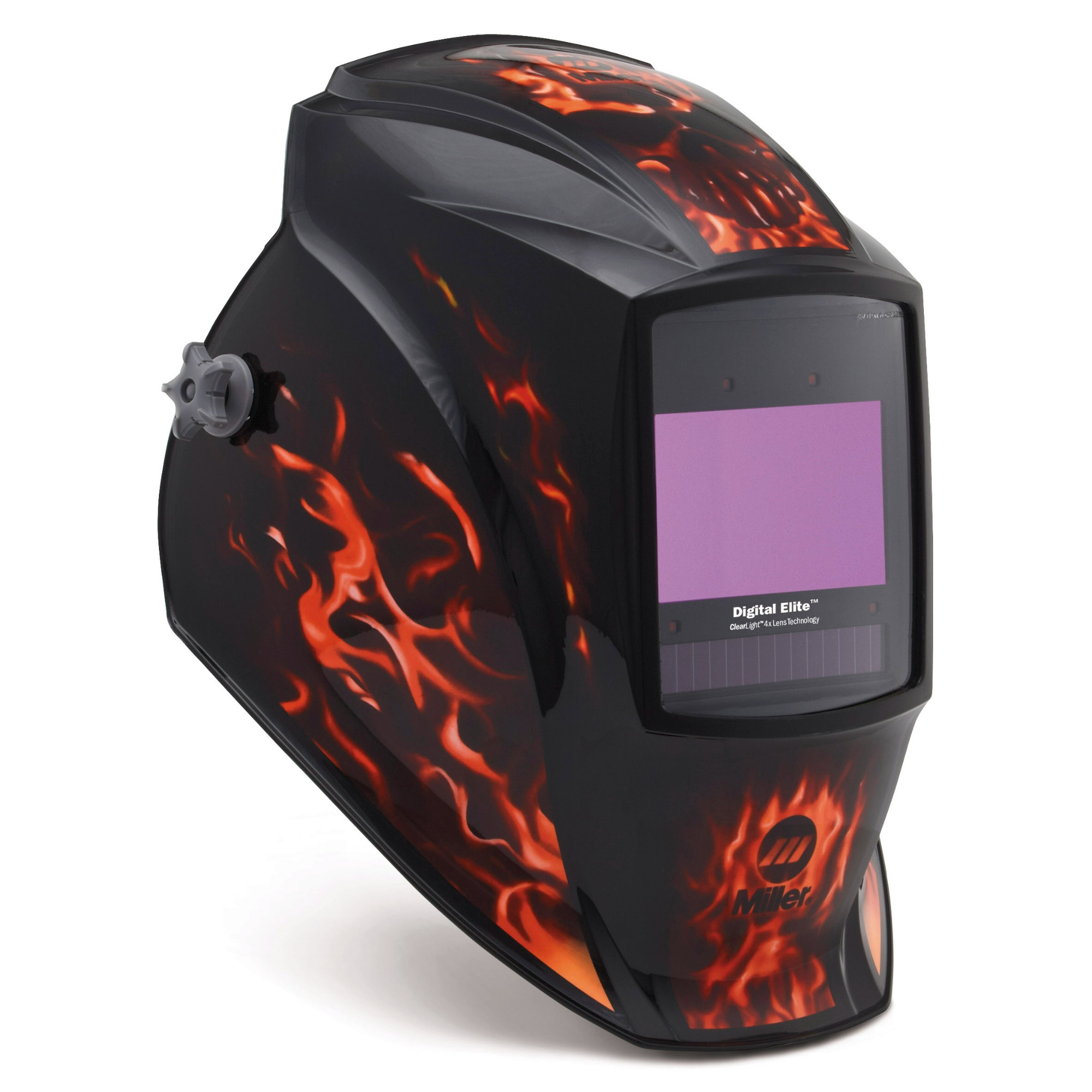 Miller Auto-Darkening Welding Helmet for Sale with Flame Design