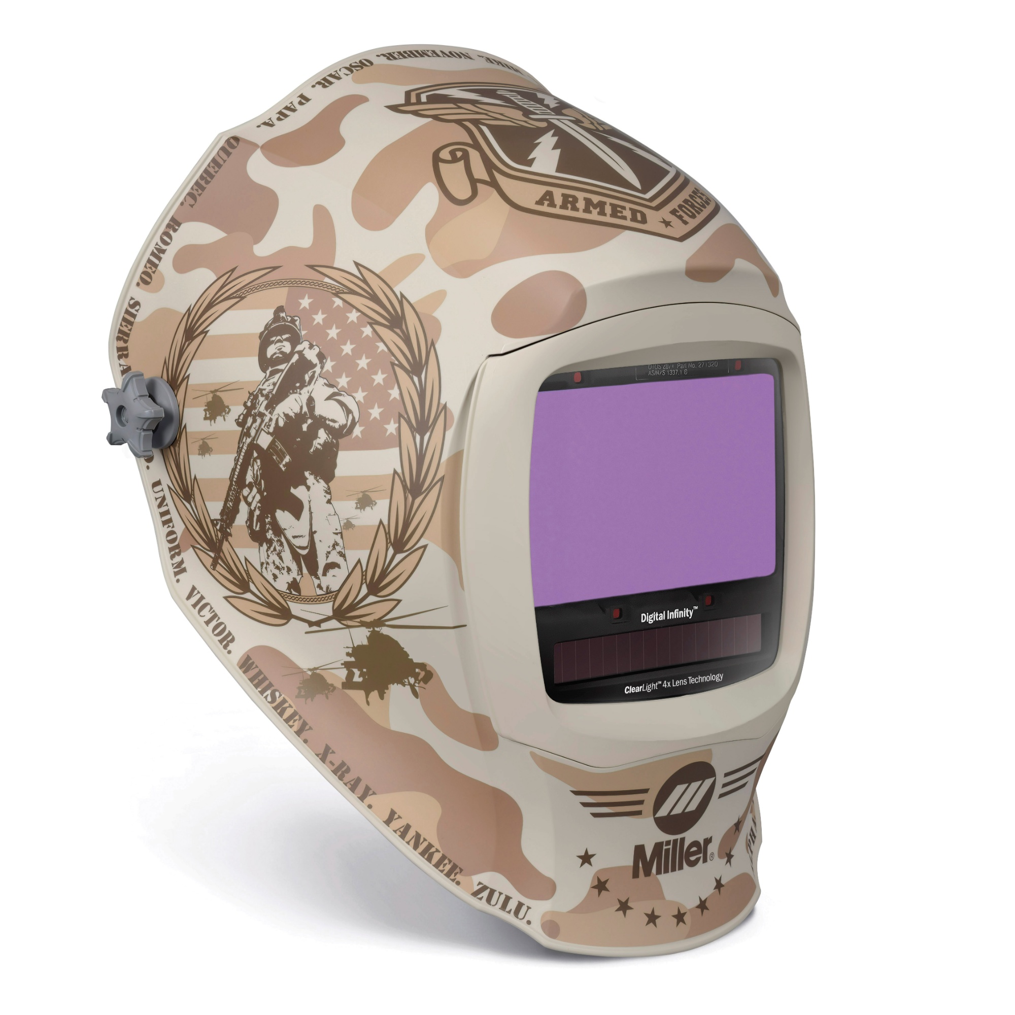 Miller Auto-Darkening Welding Helmet with Camouflage Military Design