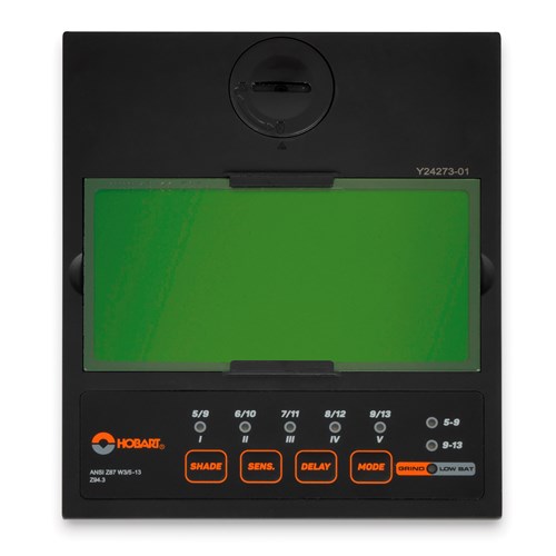 Hobart PRO7 Auto-Darkening Welding Helmet - 771028 helmet lens control